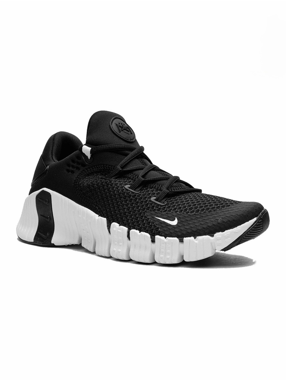 Nike Black and White Flex-Run Athletic Shoe